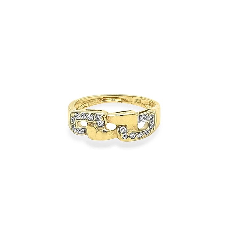 Goldring mit Zirkonen