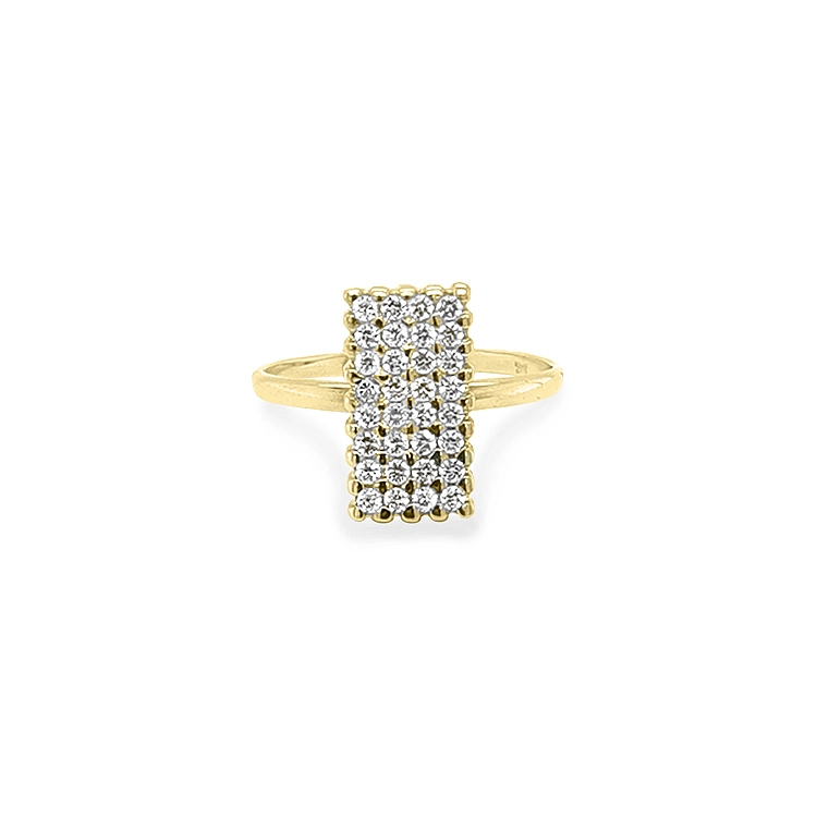 Goldring mit Zirkonen