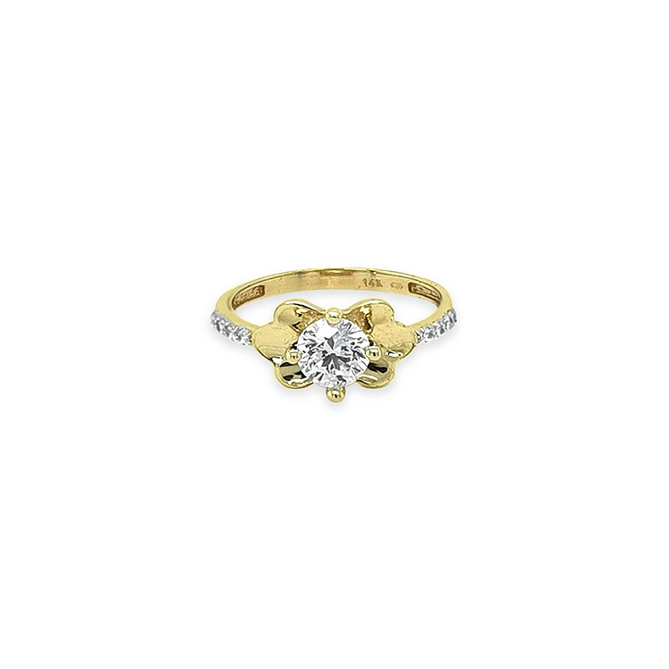 Goldring mit kubischem Zirkon