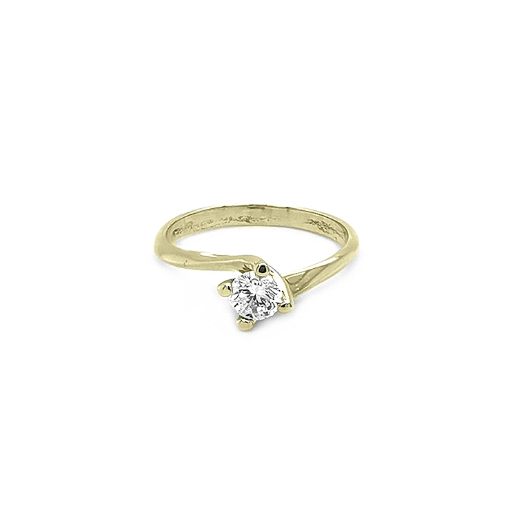 Gold Verlobungsring mit Zirkon