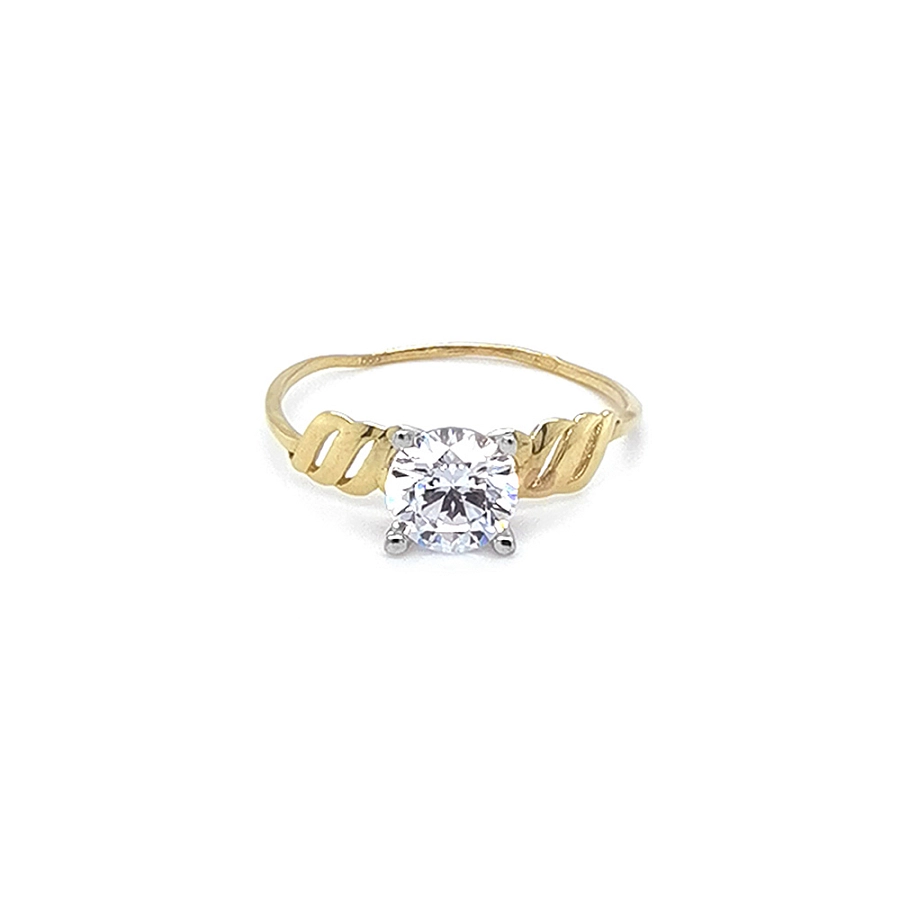 Gold Verlobungsring mit Zirkon
