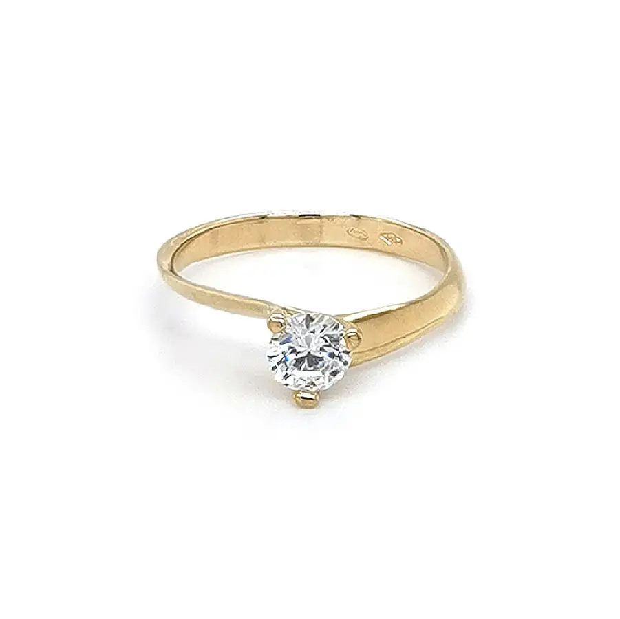 Gold Verlobungsring mit Zirkon
