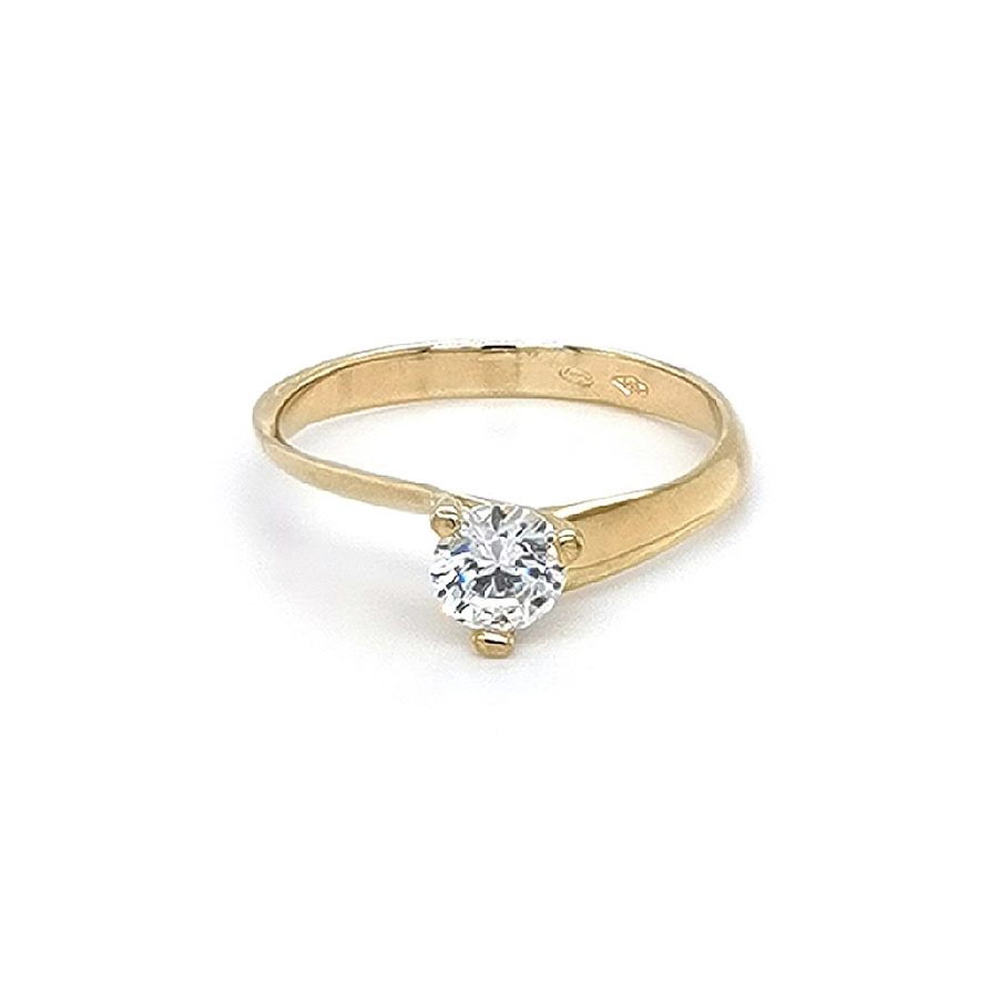 Gold Verlobungsring mit Zirkon
