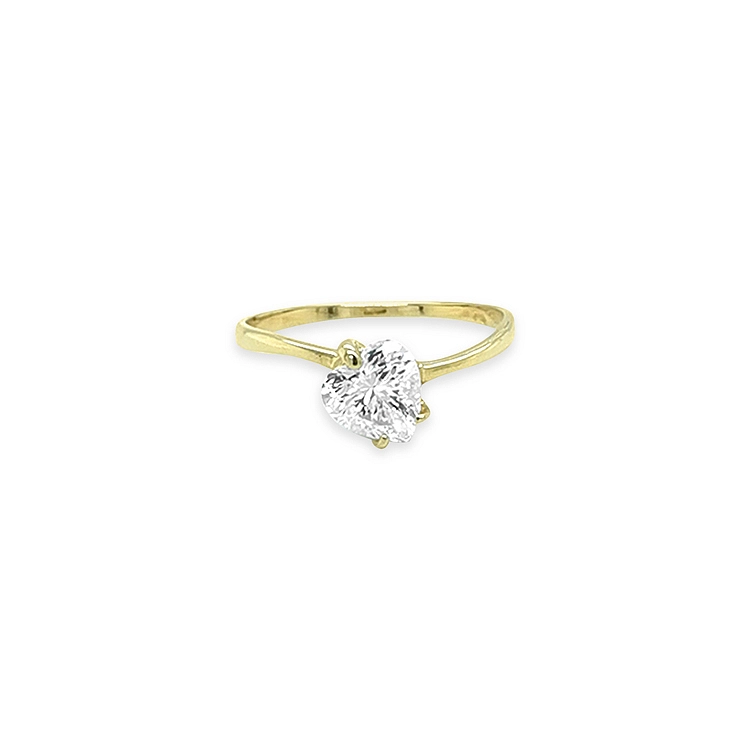 Verlobungsring aus Gold mit kubischem Zirkon