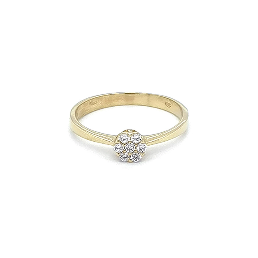 Goldring mit Zirkonen