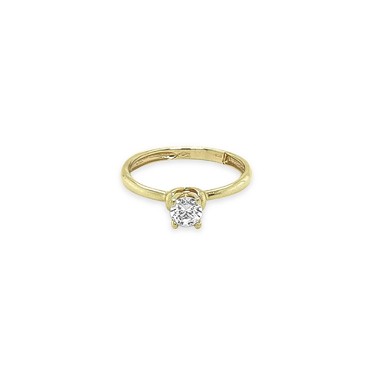 Gold Verlobungsring mit Zirkon