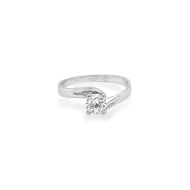 Gold Verlobungsring mit Zirkon
