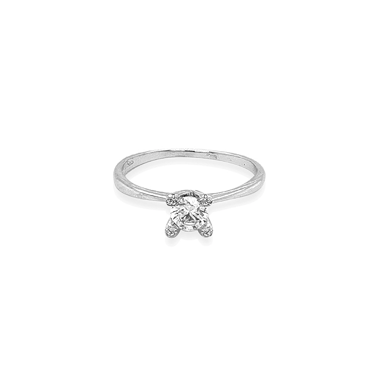 Gold Verlobungsring mit Zirkonen