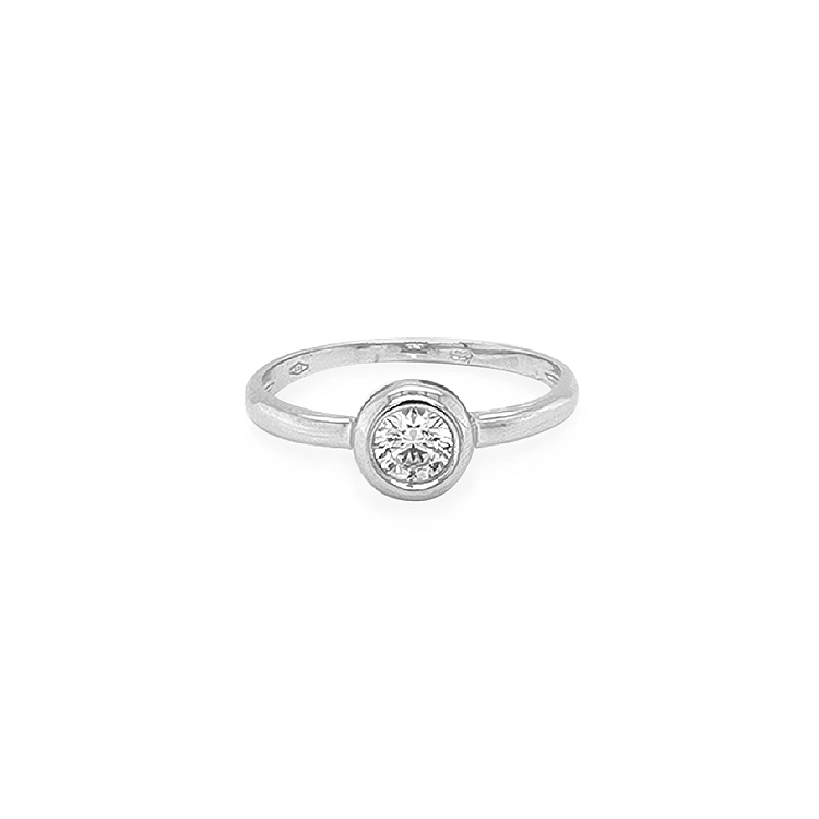 Gold Verlobungsring mit Zirkon
