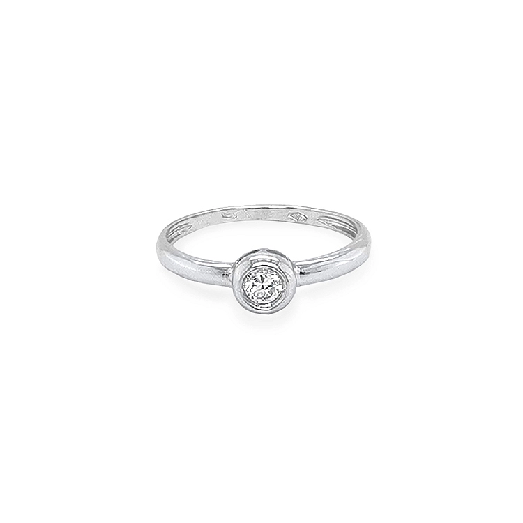 Gold Verlobungsring mit Zirkon