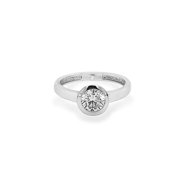 Gold Verlobungsring mit Zirkon