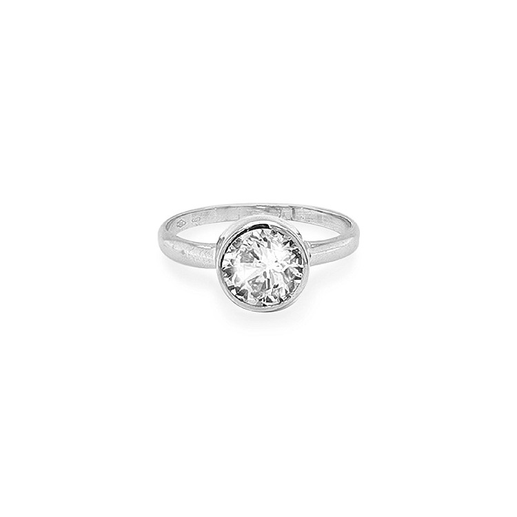 Gold Verlobungsring mit Zirkon