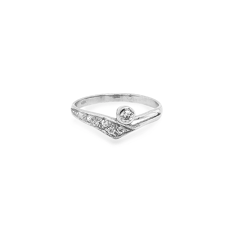 Goldring mit Zirkonen