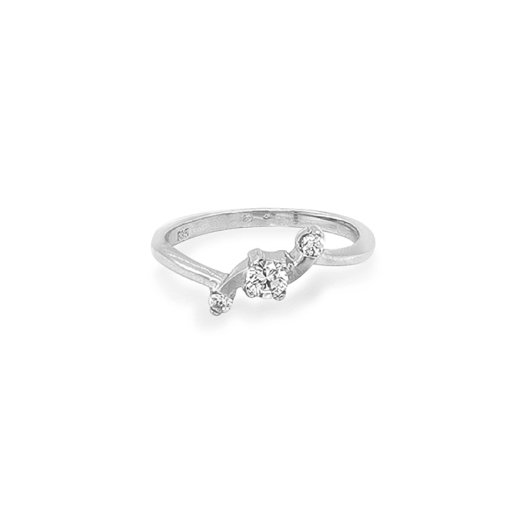 Goldring mit Zirkonen