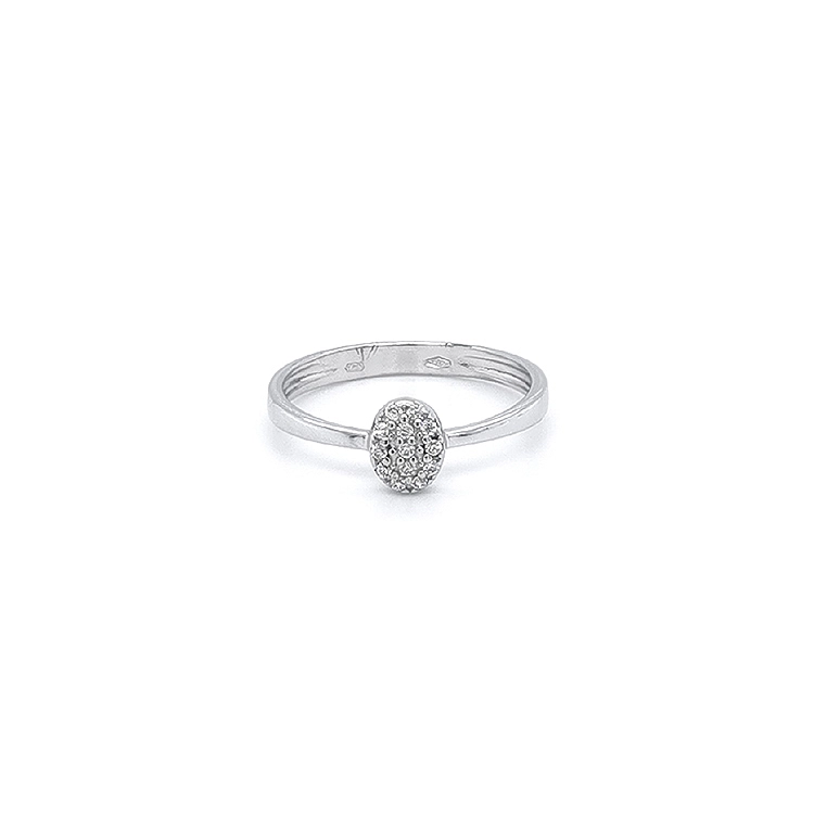 Ring mit Zirkonen aus Weißgold