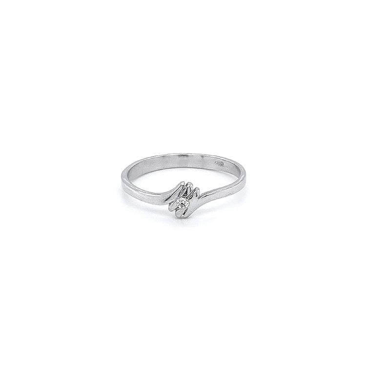 Ring mit Zirkon aus Weißgold