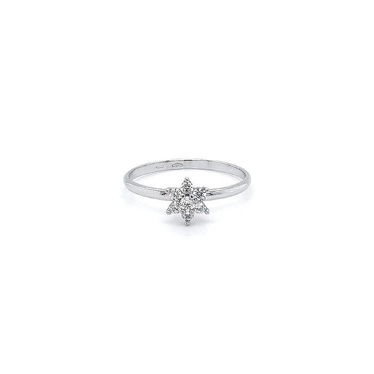 Ring mit Zirkonen aus Weißgold