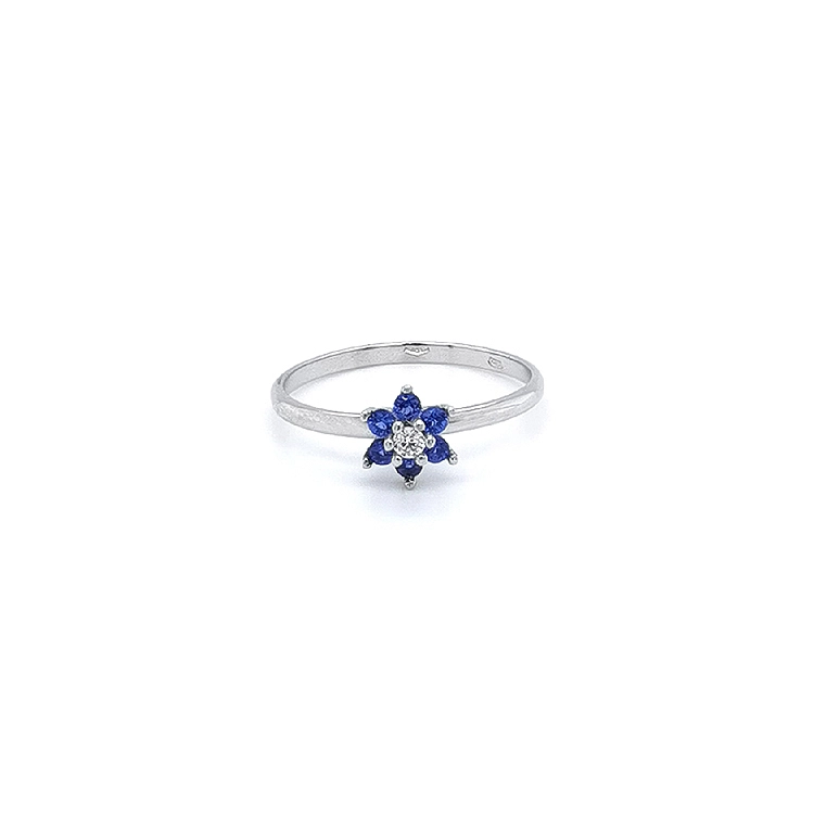Weißgold Saphir Ring