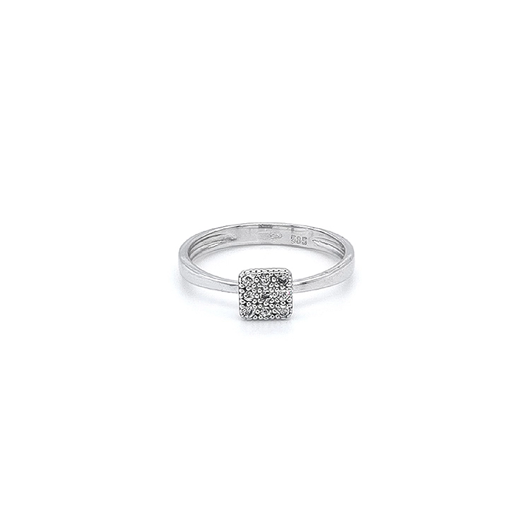 Ring mit Zirkonen aus Weißgold
