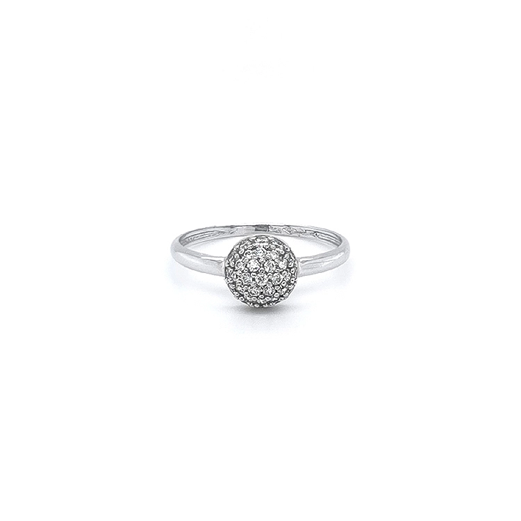 Ring mit Zirkonen aus Weißgold