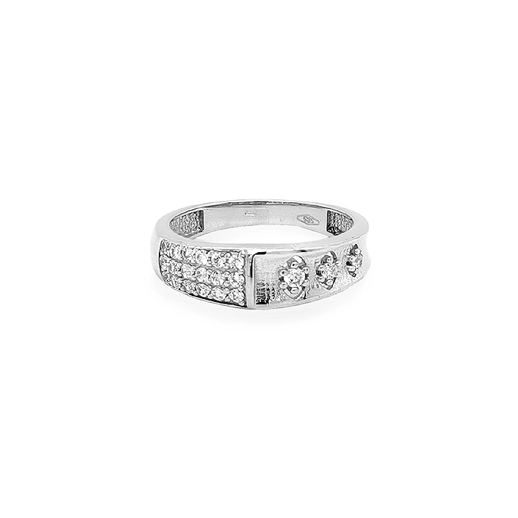 Goldring mit Zirkonen