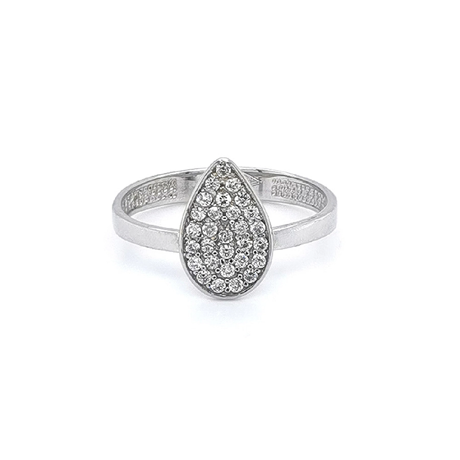 Ring mit Zirkonen aus Weißgold