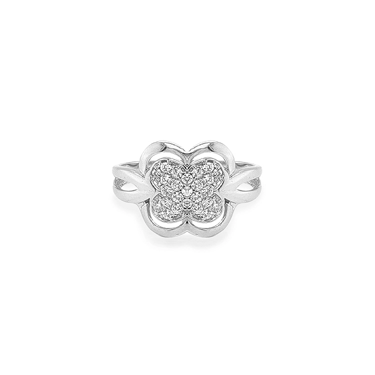 Goldring mit Zirkonen