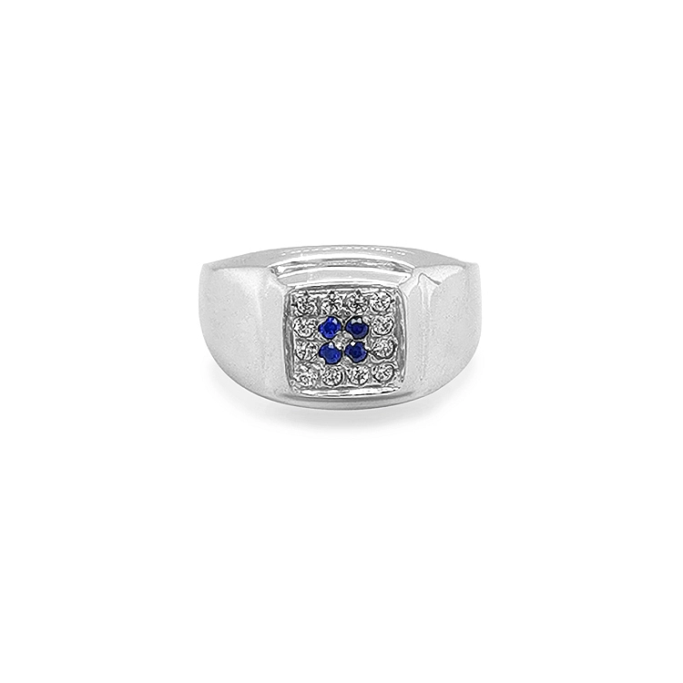 Goldring mit farbigen Steinen