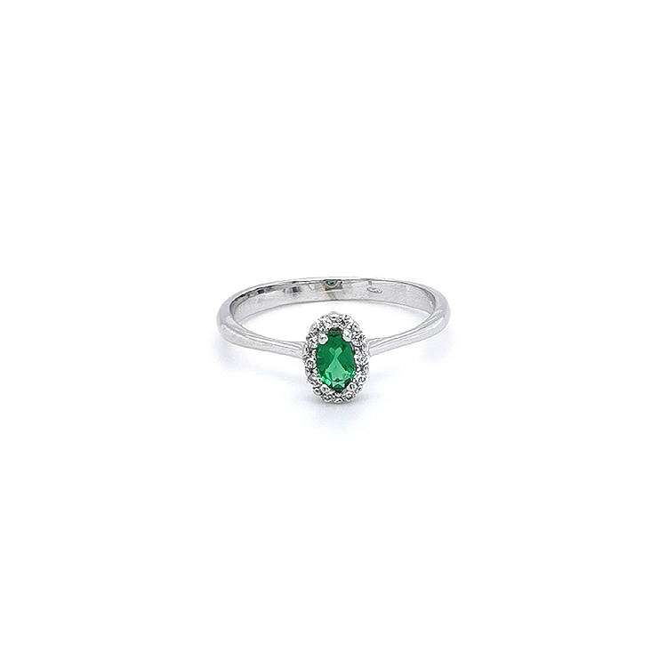 Weißgold Smaragd Ring