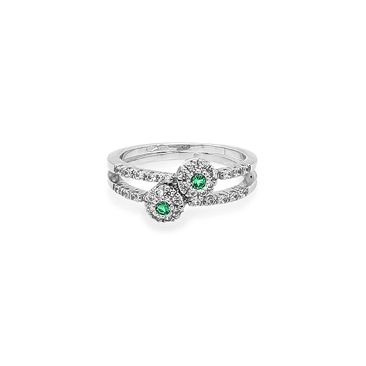 Goldring mit Zirkonen
