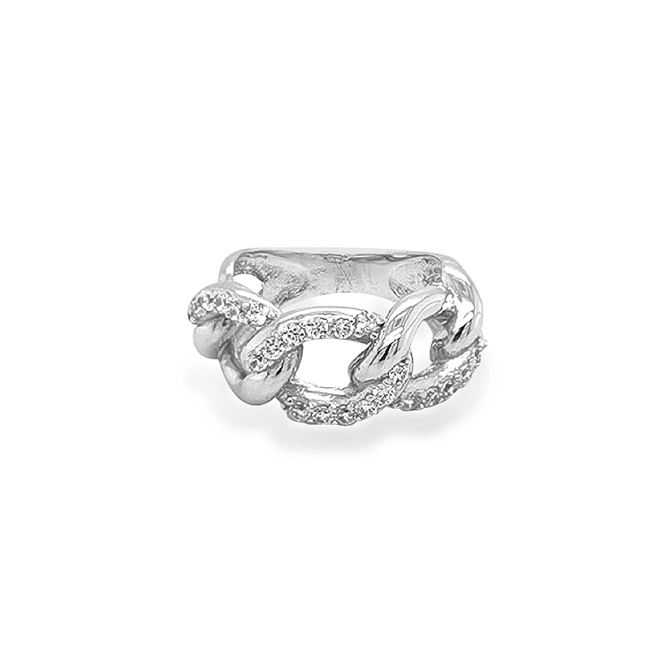 Goldring mit Zirkonen
