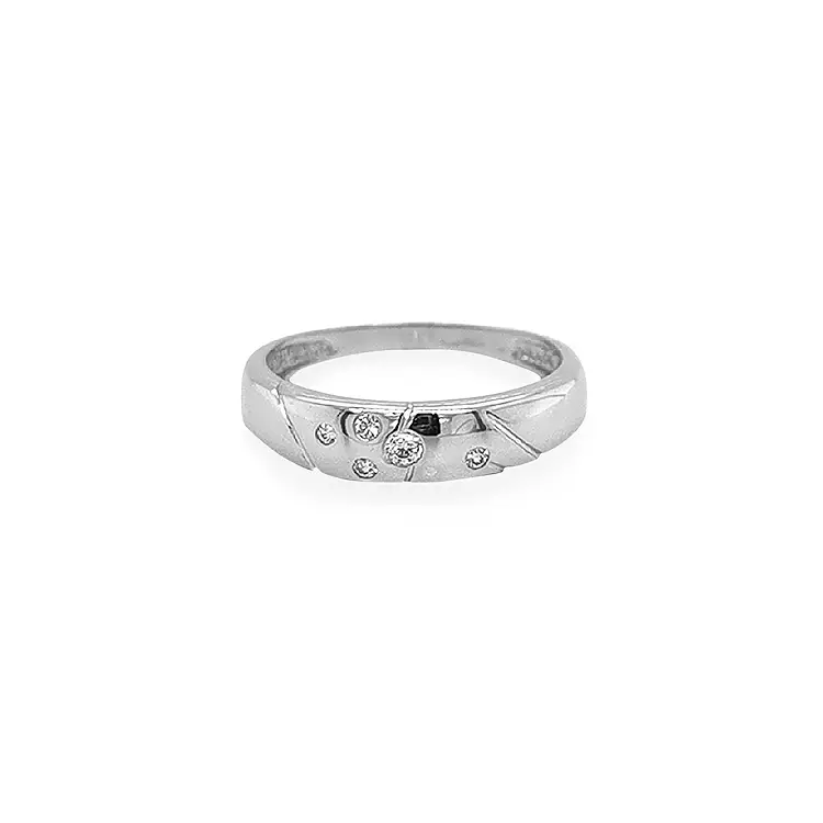 Goldring mit Zirkonen