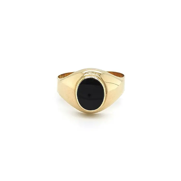 Goldring mit Onyx