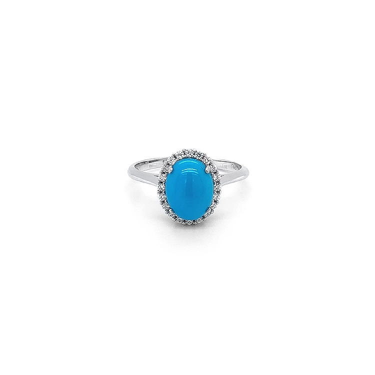 Ring mit Türkis aus Weißgold