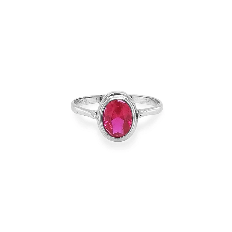 Goldring mit rotem Stein