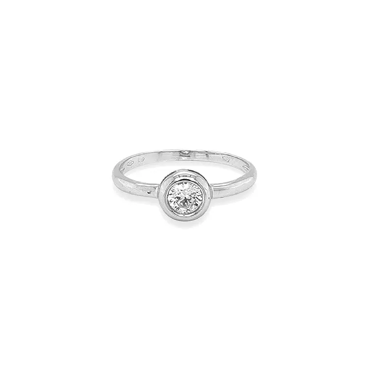 Gold Verlobungsring mit Zirkon