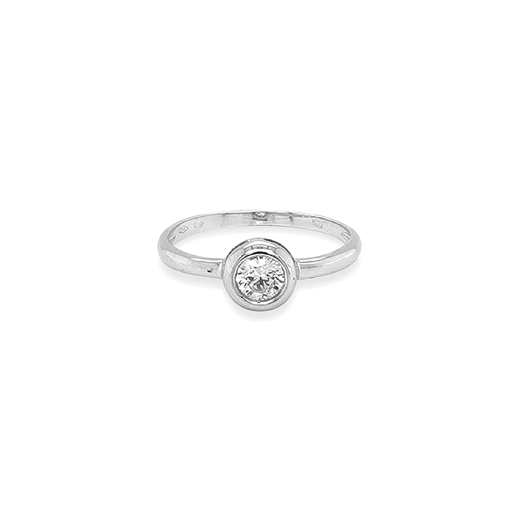 Gold Verlobungsring mit Zirkon