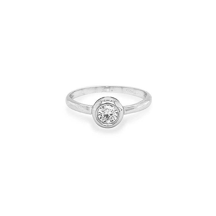 Gold Verlobungsring mit Zirkon