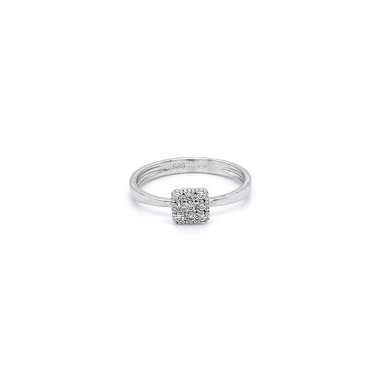 Ring mit Zirkonen aus Weißgold