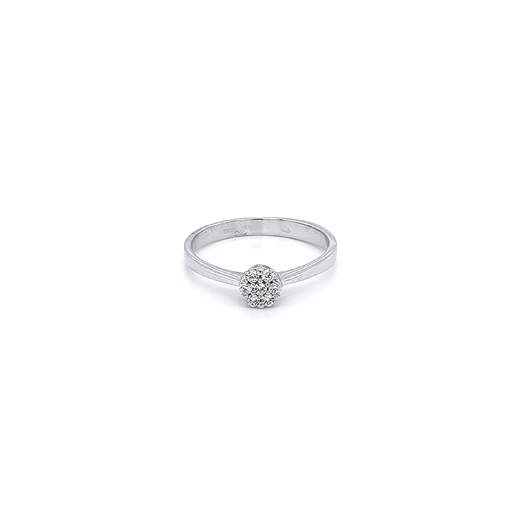 Ring mit Zirkonen aus Weißgold