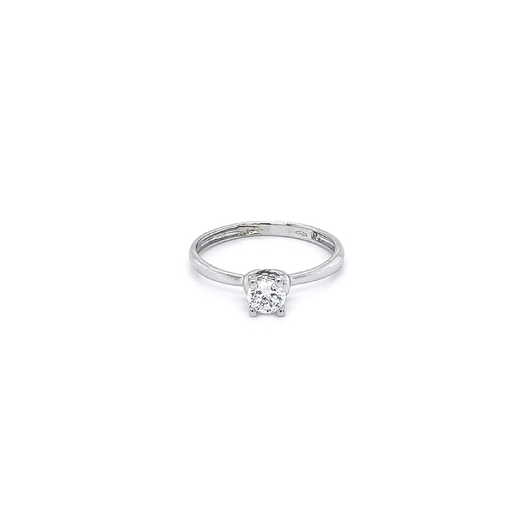 Verlobungsring mit Zirkon aus Weißgold