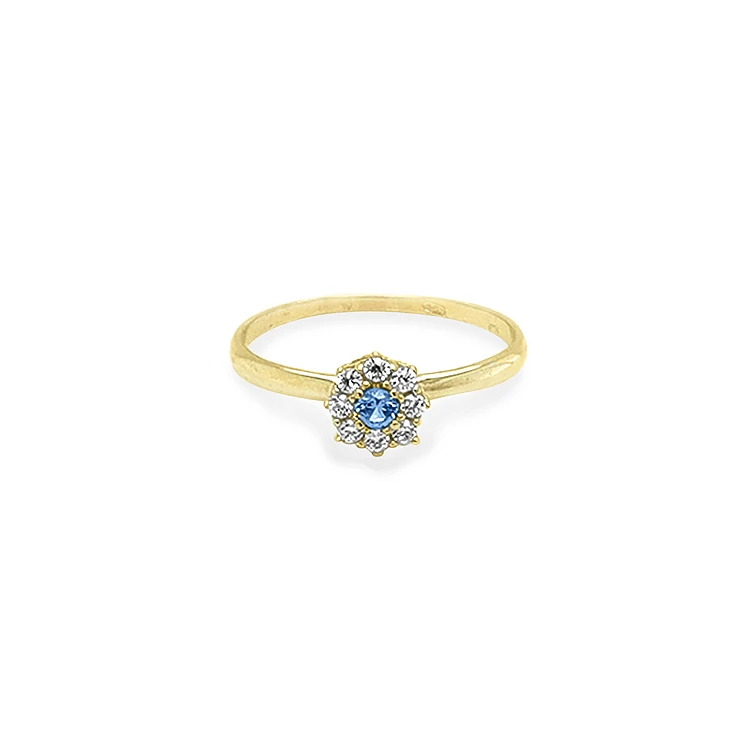 Goldring mit farbigen Steinen