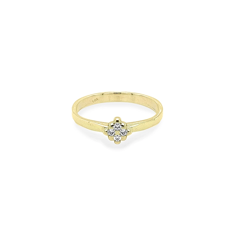 Goldring mit Zirkonen