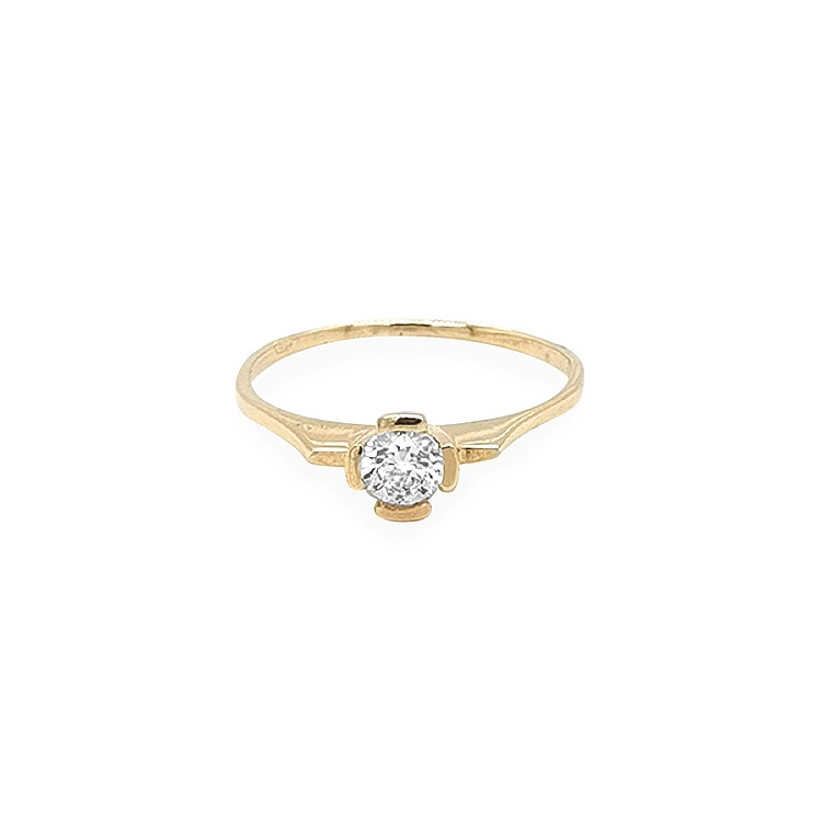 Goldring mit Zirkon