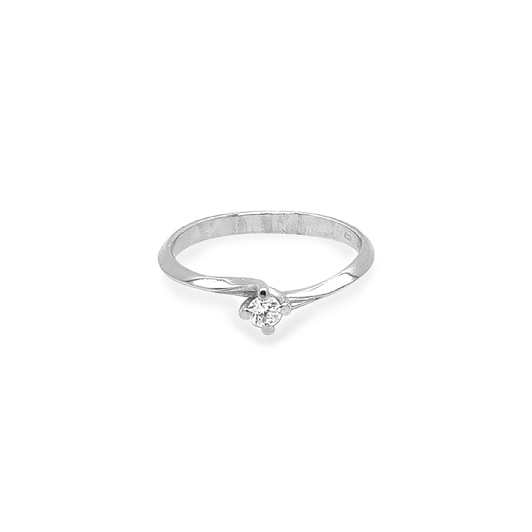 Gold Verlobungsring mit Zirkonen