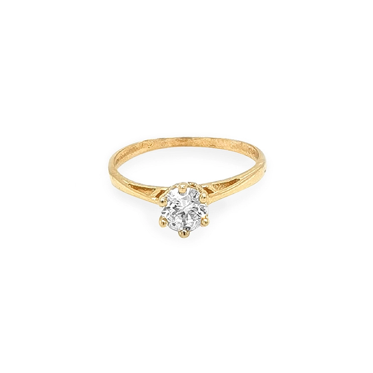 Gold Verlobungsring mit Zirkon
