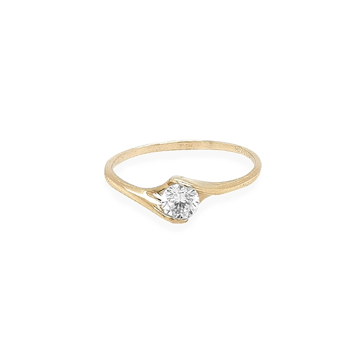 Gold Verlobungsring mit Zirkon