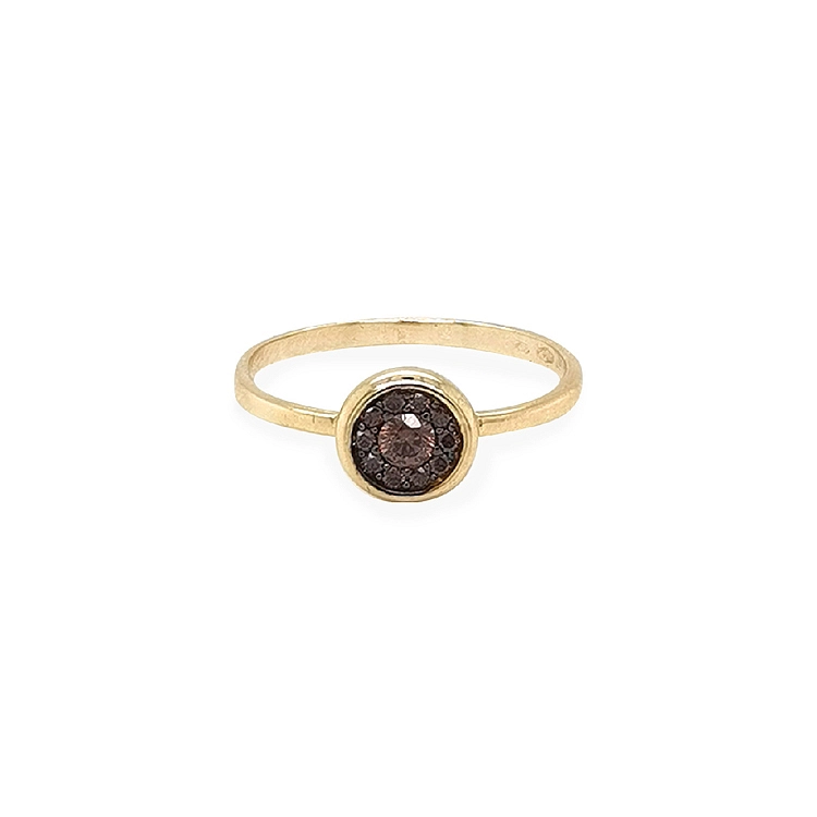 Goldring mit Zirkonen