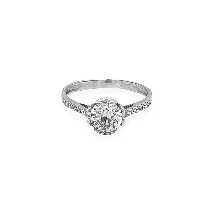 Gold Verlobungsring mit Zirkonen