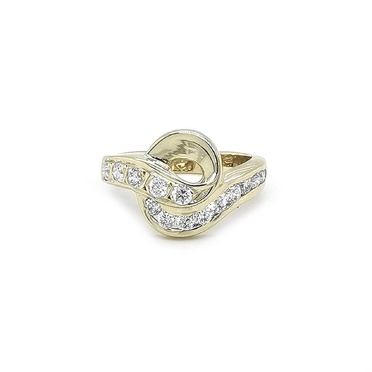 Goldring mit Zirkonen